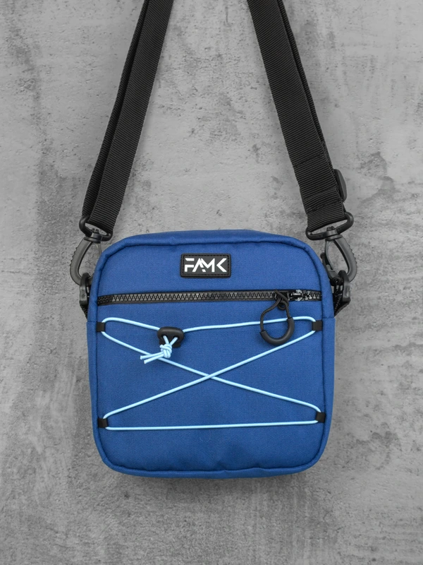 Сумка через плече (месенджер) для чоловіків та жінок FAMK SQR4-r, Синій