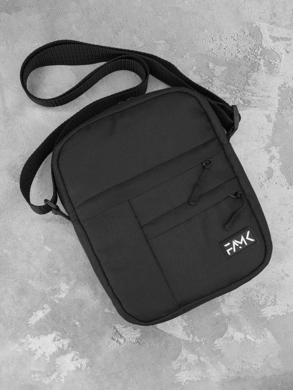 Сумка месенджер (через плече) для чоловіків та жінок Famk WPM , Чорний
