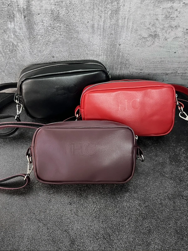 Жіноча сумка крос-боді (через плече) з натуральної шкіри розмір S, Марсала