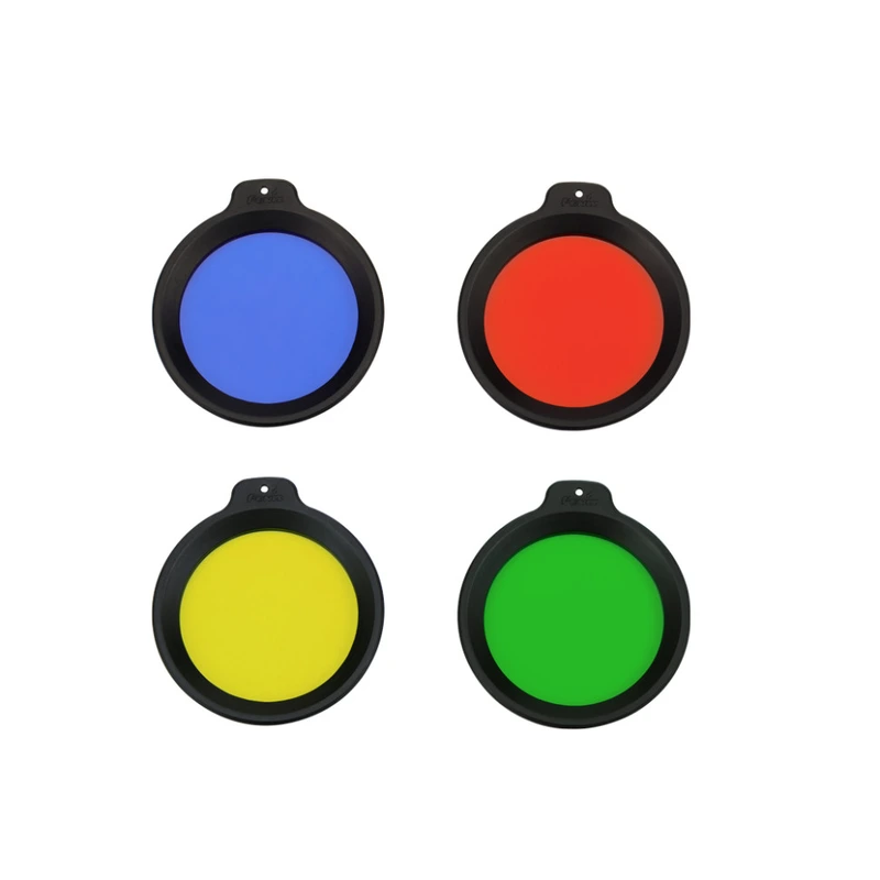 Набір із 4 фільтрів (синій, жовтий, зелений, червоний) для ліхтарів Fenix серії HT18 (у комплекті є сумка для зберігання) — Fenix