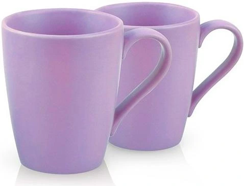 Набір 2 керамічні кружки Fissman Sunshine 300мл, матовий фіолет
