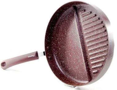 Сковорода-гриль Fissman Mosses Stone Ø26см з роздільником