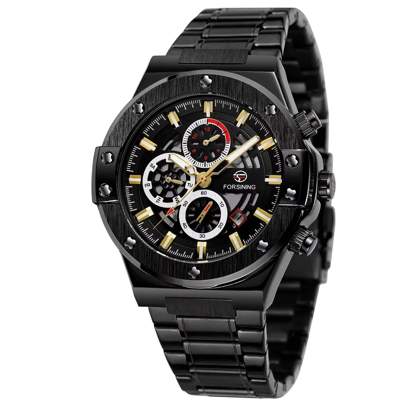 Forsining 6914 Black Steel