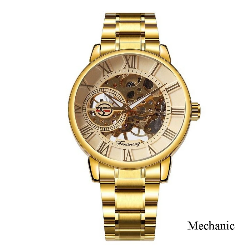 Forsining 8099M All Gold Metal STOPPED