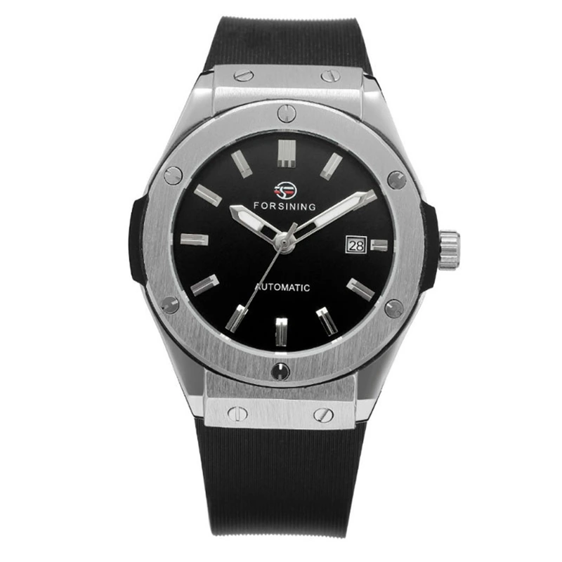 Forsining 8107 Silver-Black — Forsining