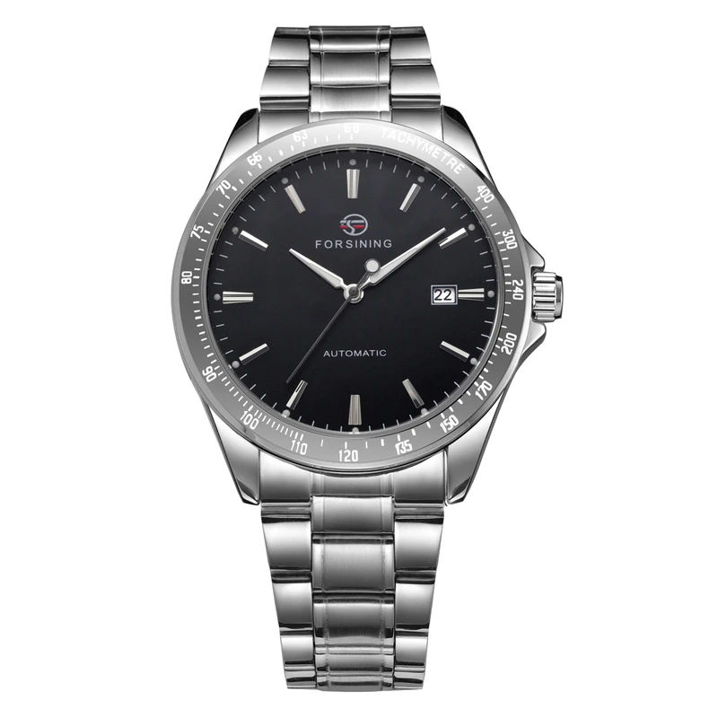 Forsining 8294 Silver-Black Steel