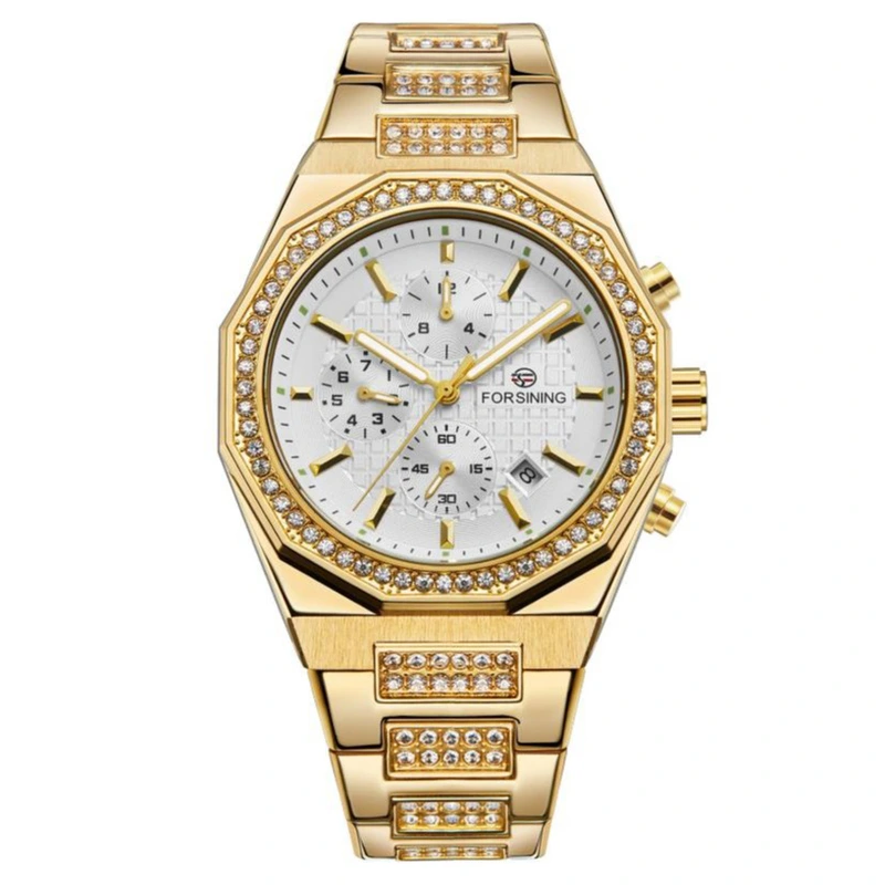 Forsining 8314 Gold-White Steel