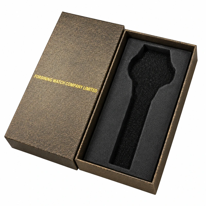 Картонна коробочка для годинника Forsining Bronze-Brown (1000-0421) у бронзово-коричневому кольорі