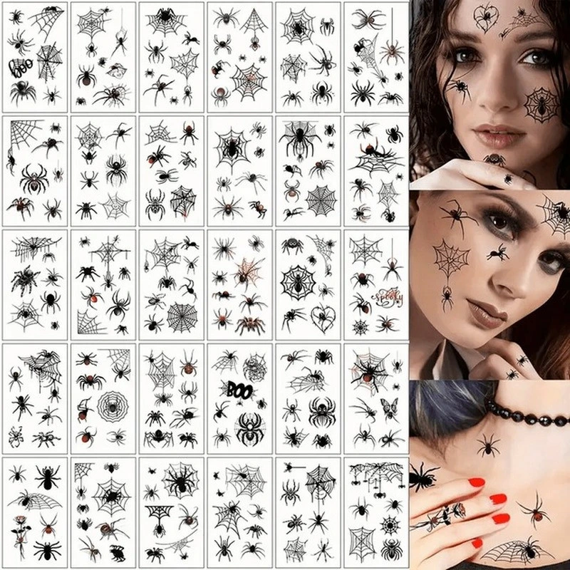 Набір дитячих тимчасових тату "Halloween black" tatto-halloween-black-set-30