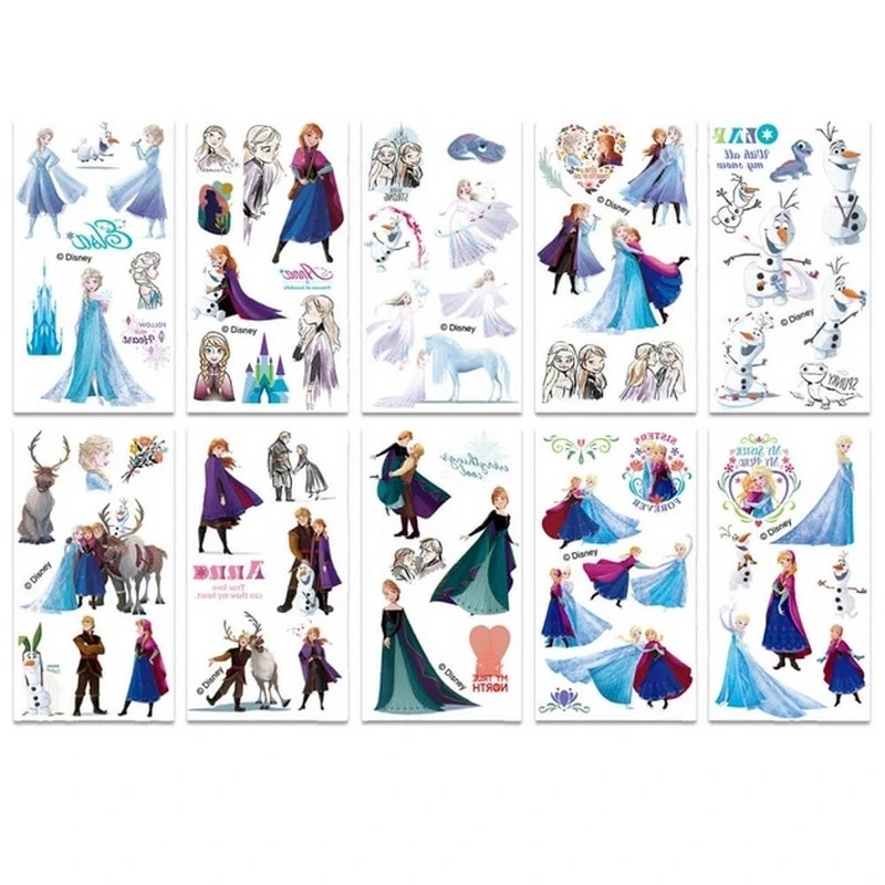 Набір тимчасових тату "Холодне серце" frozen-tattoo-mini-set-1-10, 10 штук, розмір 12 х 7 см — Fresh Tattoo