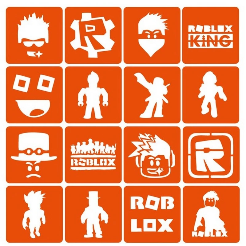 Набір трафаретів для біо-тату "Roblox" Roblox_simple-16