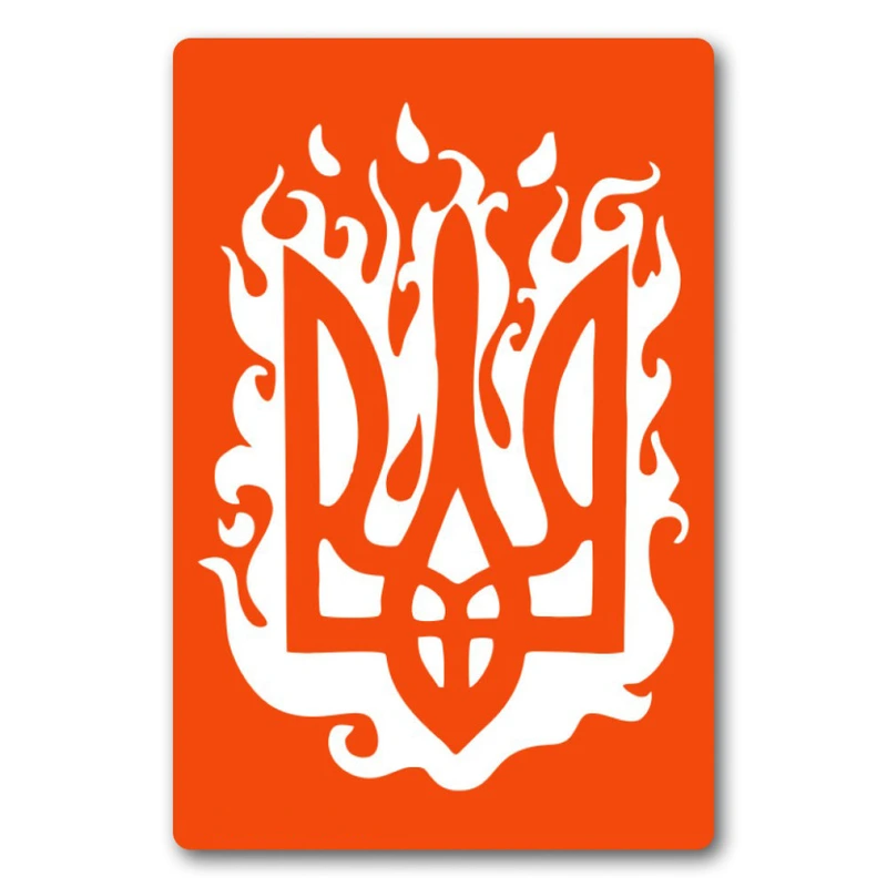 Трафарет для біо-тату Тризуб n044-24*34см, розмір 24х34 см — Fresh Tattoo