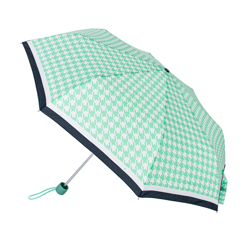 Парасолька жіноча Fulton L354-040898 Minilite-2 Minty Houndstooth (Мятний)