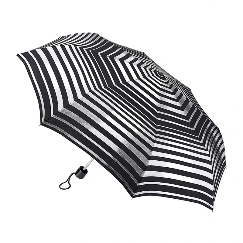 Парасолька жіноча Fulton L354-041178 Minilite-2 Silver Stripes (Зріблясті смуги)
