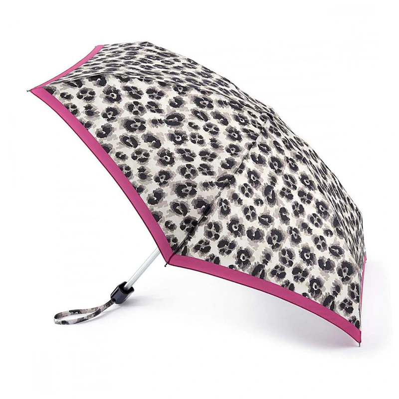 Міні парасолька жіноча Fulton L501-039359 Tiny-2 Leopard Border (Леопардова смуга)