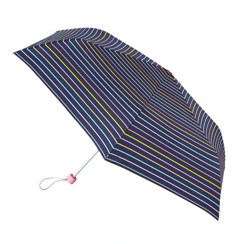 Парасолька жіноча Fulton L553-041253  Superslim-2 Rainbow Pinstripes (Різнокольорові полоси)