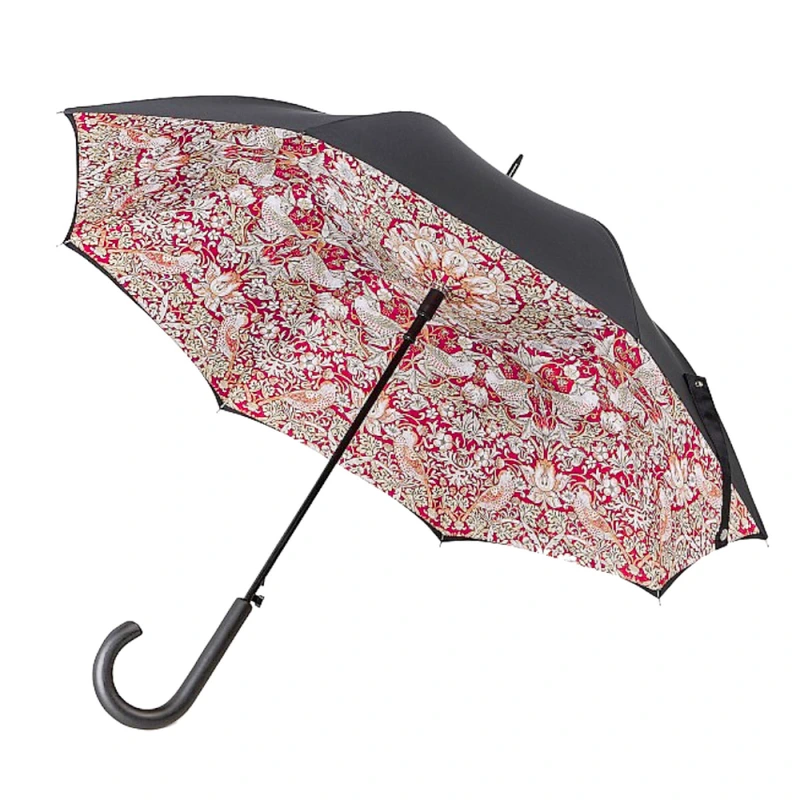 Парасолька жіноча Fulton L856-041321 Morris & Co. Bloomsbury Strawberry Thief Indian Red