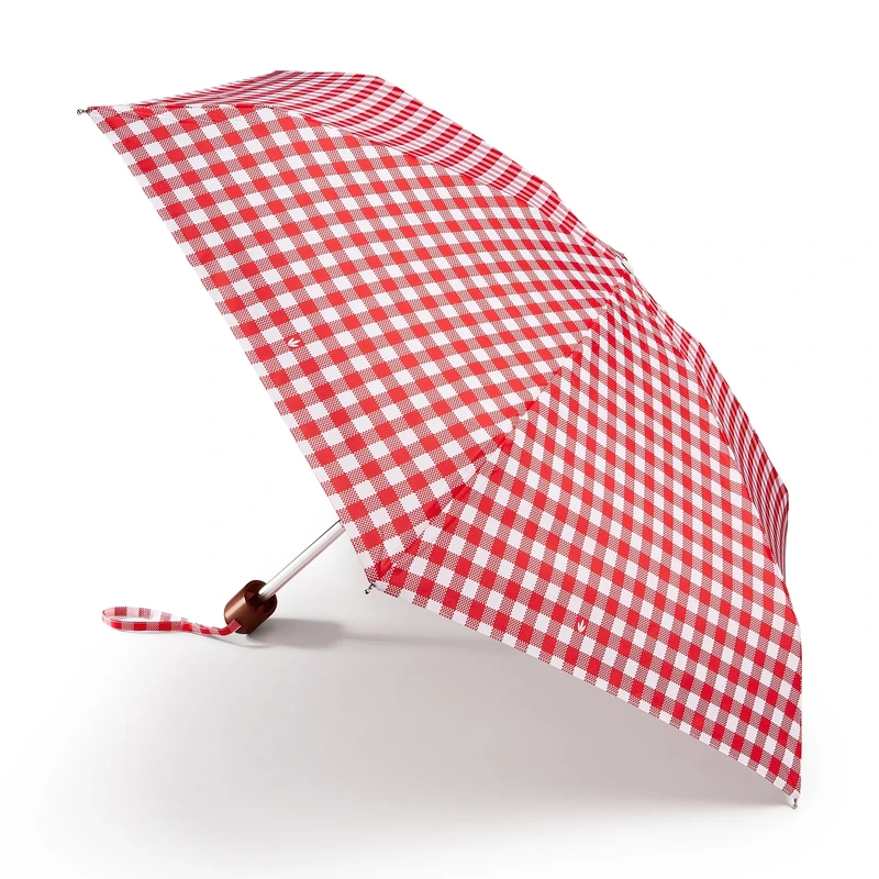 Жіноча міні парасолька Fulton L501-042298 Tiny-2 Red Gingham (Червона клітинка) — Fulton