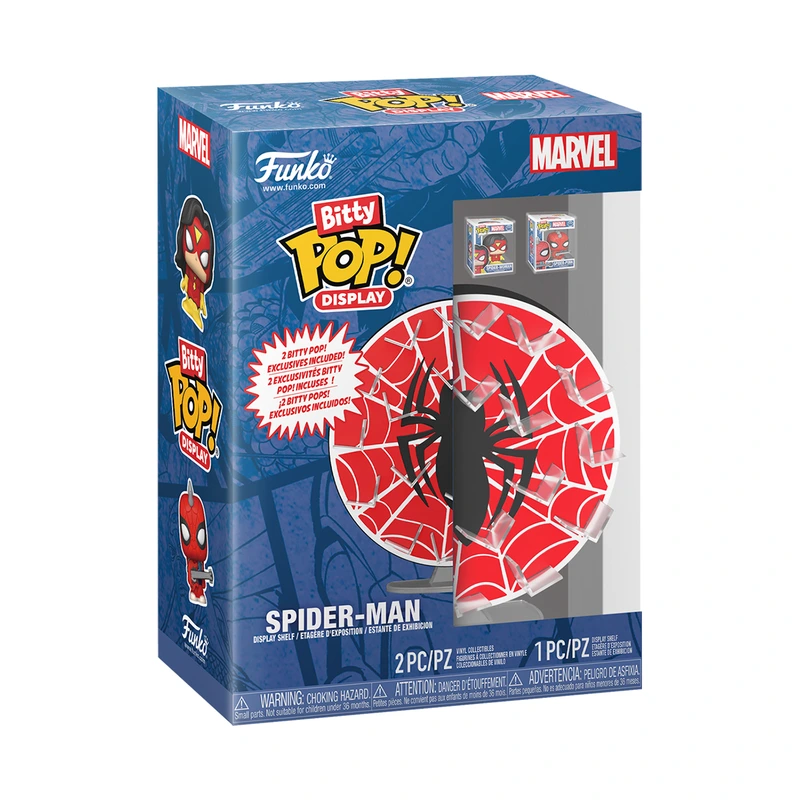 Дисплей для колекціонування BITTY POP! серії "Marvel" - ЛЮДИНА-ПАВУК (2 фігурки, дисплей) — Funko
