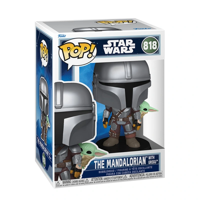 Ігрова фігурка FUNKO POP! серії "Мандалорець" - МАНДАЛОРЕЦЬ З ҐРОҐУ НА СПИНІ
