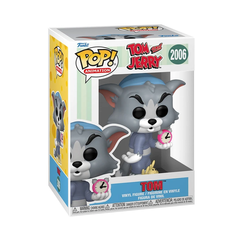 Ігрова фігурка FUNKO POP! серії "Том і Джеррі" S4 - ТОМ З БУДИЛЬНИКОМ — Funko