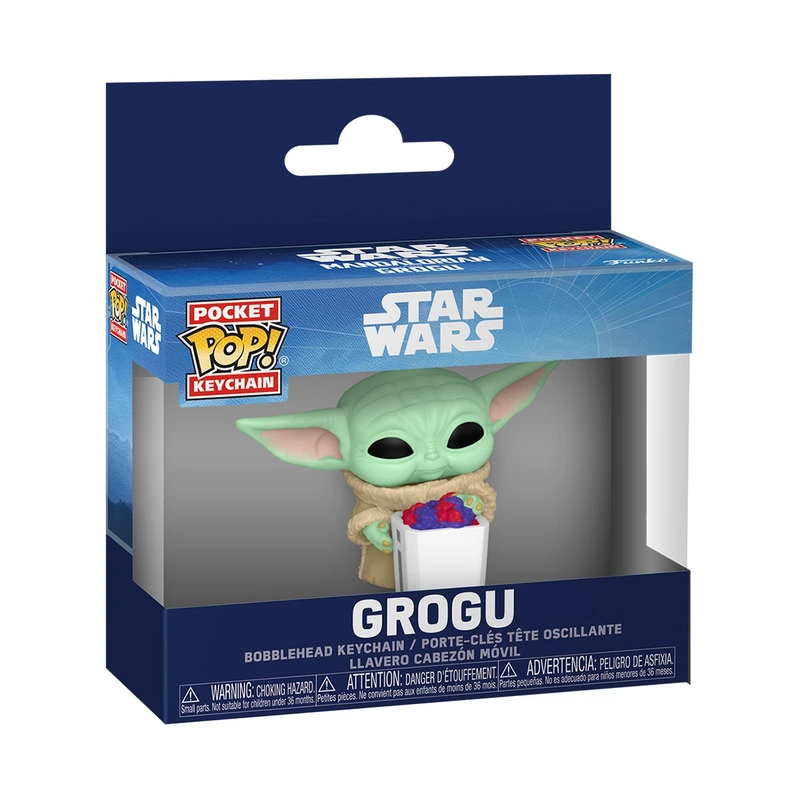 Ігрова фігурка на кліпсі FUNKO POP! серії "Мандалорець і Ґроґу" - ҐРОҐУ З ПОПКОРНОМ — Funko