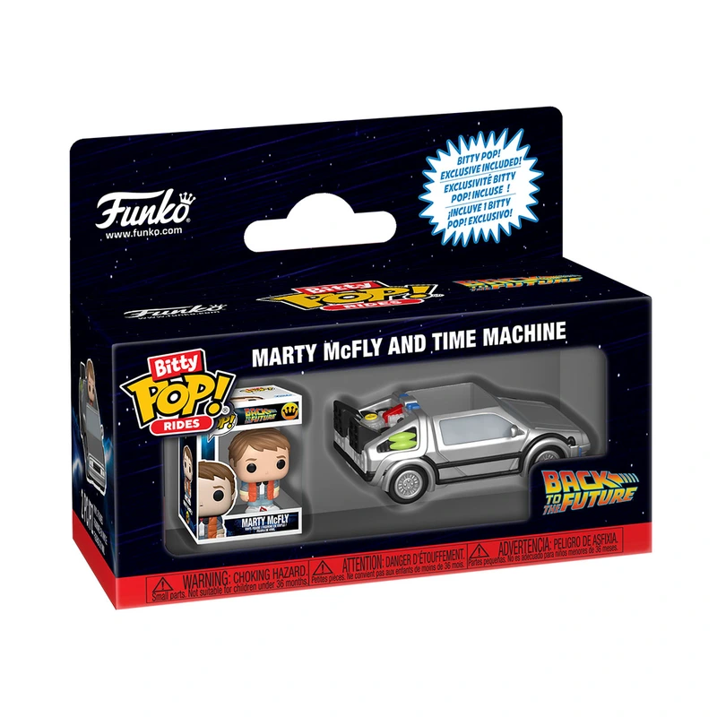 Набір фігурок BITTY POP! Ride серії "Назад у майбутнє" - МАРТІ ТА МАШИНА ЧАСУ — Funko