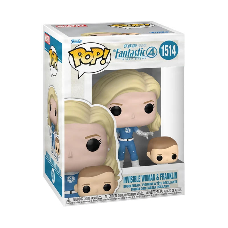 Набір ігрових фігурок FUNKO POP! серії "Фантастична 4: Перші кроки" - НЕВИДИМА ЖІНКА Й ФРАНКЛІН — Funko