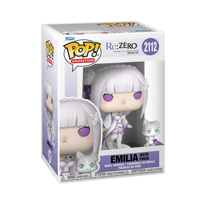 Набір ігрових фігурок FUNKO POP! серії "Re:ZERO" - ЕМІЛІЯ З ПАКОМ — Funko