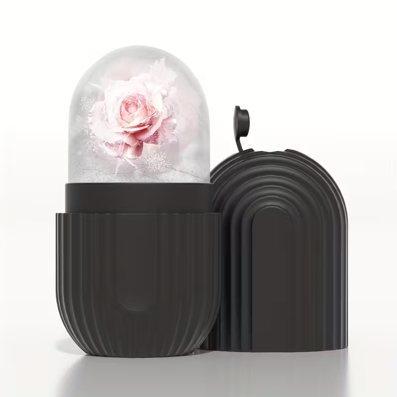 Силіконовий футляр-ролик для льоду для догляду за шкірою обличчя (Чорний)