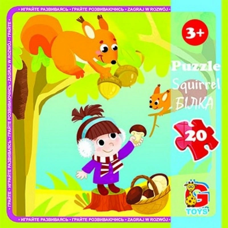 Дитячий пазл "Лісові мешканці" LR06, 20 елементів — G-Toys