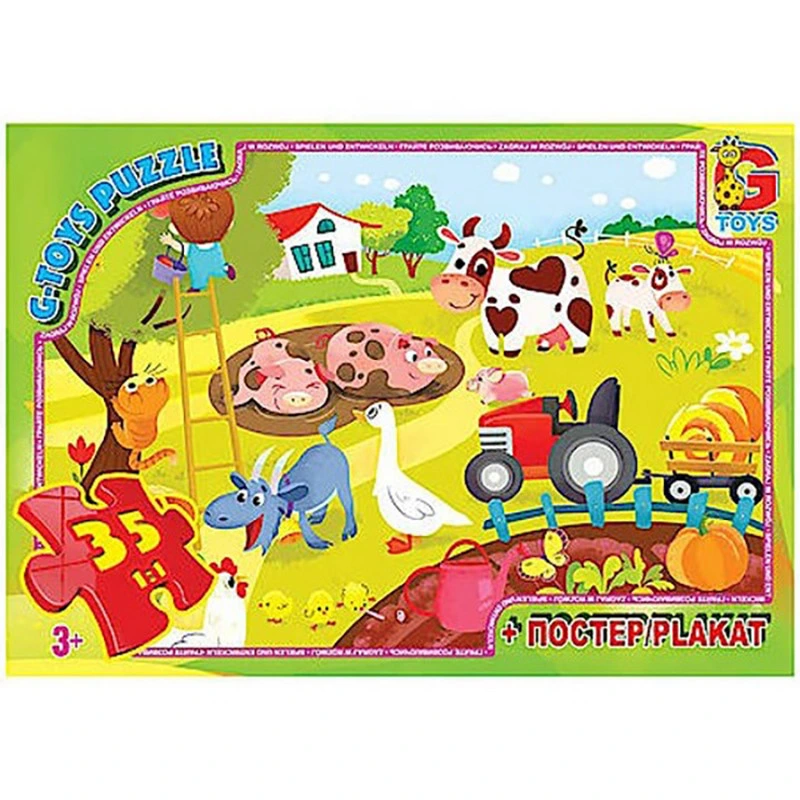 Дитячий пазл "Життя на фермі" GF05 постер 35 елементів — G-Toys