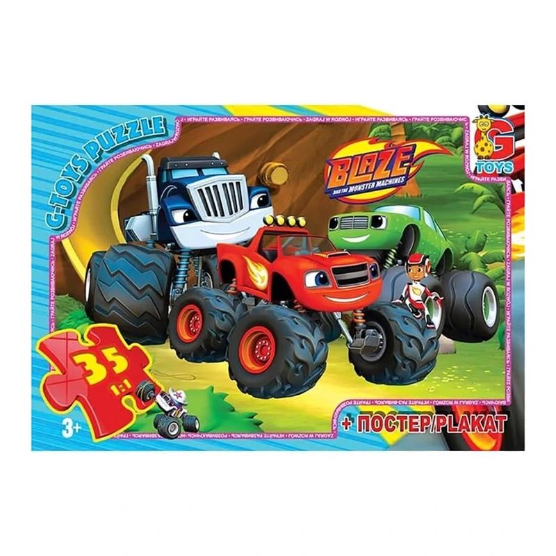 Пазли дитячі "Blaze" Блейз ZE017, 35 елементів — G-Toys