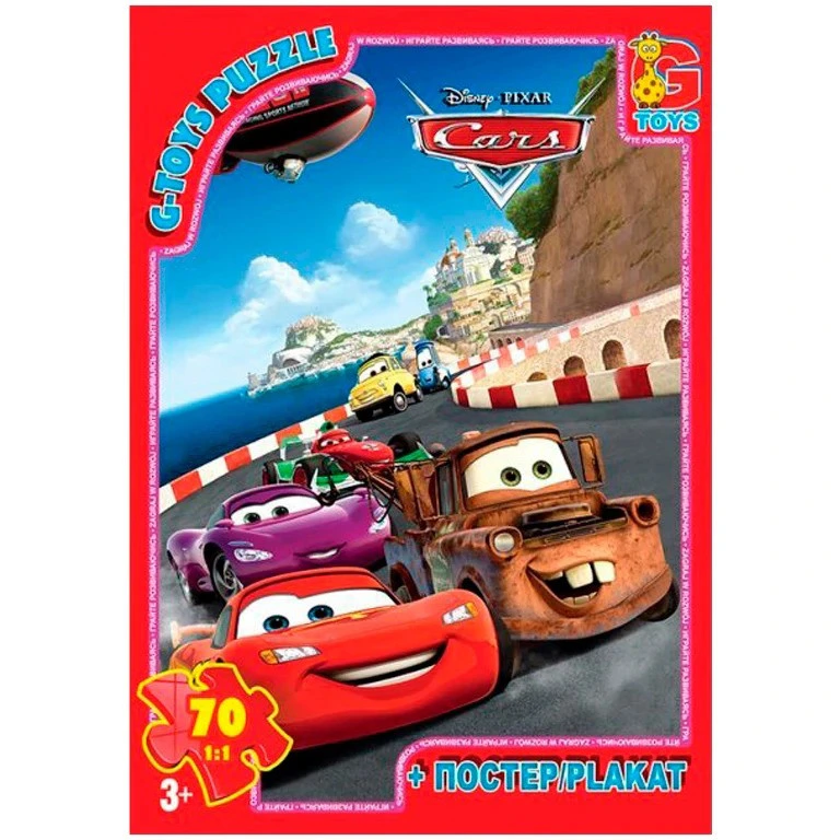 Пазли дитячі "Тачки" Z10218, 70 елементів — G-Toys
