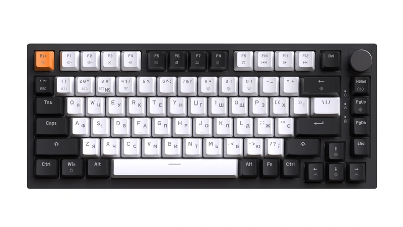 Бездротова механічна клавіатура GamePro Asgard Valhalla (MK160B Pro) 75% QLAB orange switches