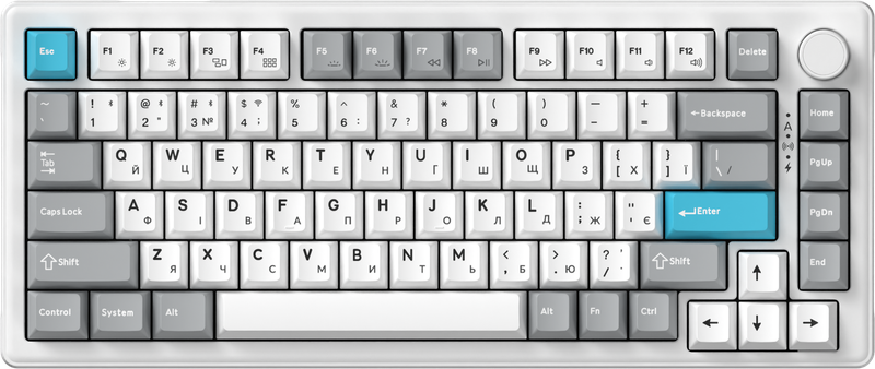 Бездротова механічна клавіатура GamePro Asgard Yord (MK266WH)