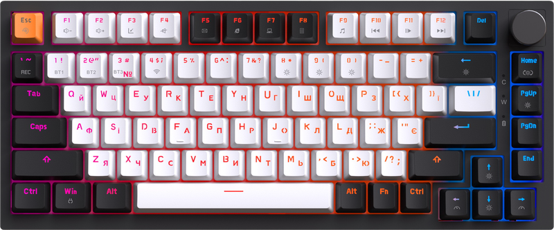 Бездротова механічна клавіатура GamePro MK160 QLAB Sakura Switch Black — GamePro