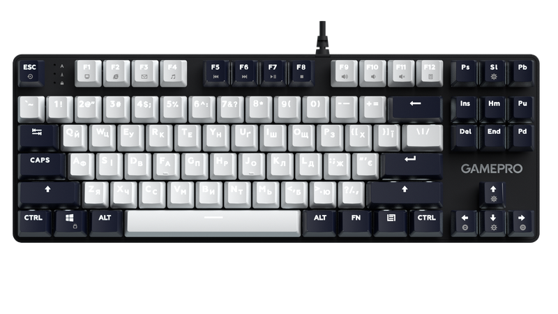 Дротова механічна клавіатура GamePro Genesis Metallic (MK110B) 87% Red switches