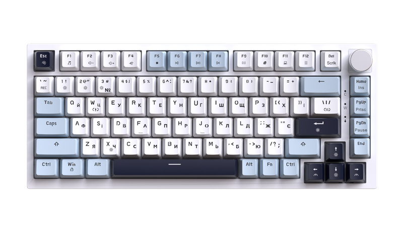 Дротова механічна клавіатура GamePro MK160 V2 Warden QLAB Sakura White (MK160-V2-BL-QS) — GamePro