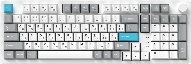 Бездротова механічна клавіатура GamePro Asgard Drakkar (MK305WH) — GamePro