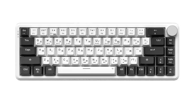 Бездротова механічна клавіатура GamePro Asgard Valhalla  (MK210W Pro) 65% QLAB orange switches