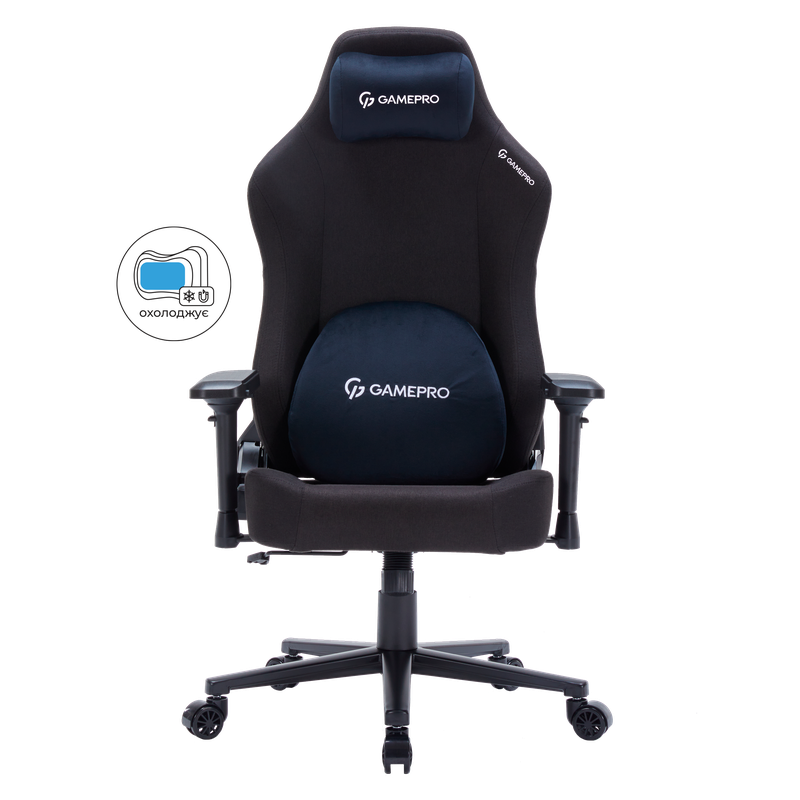 Крісло ігрове GamePro FGC750B Fabric Black — GamePro