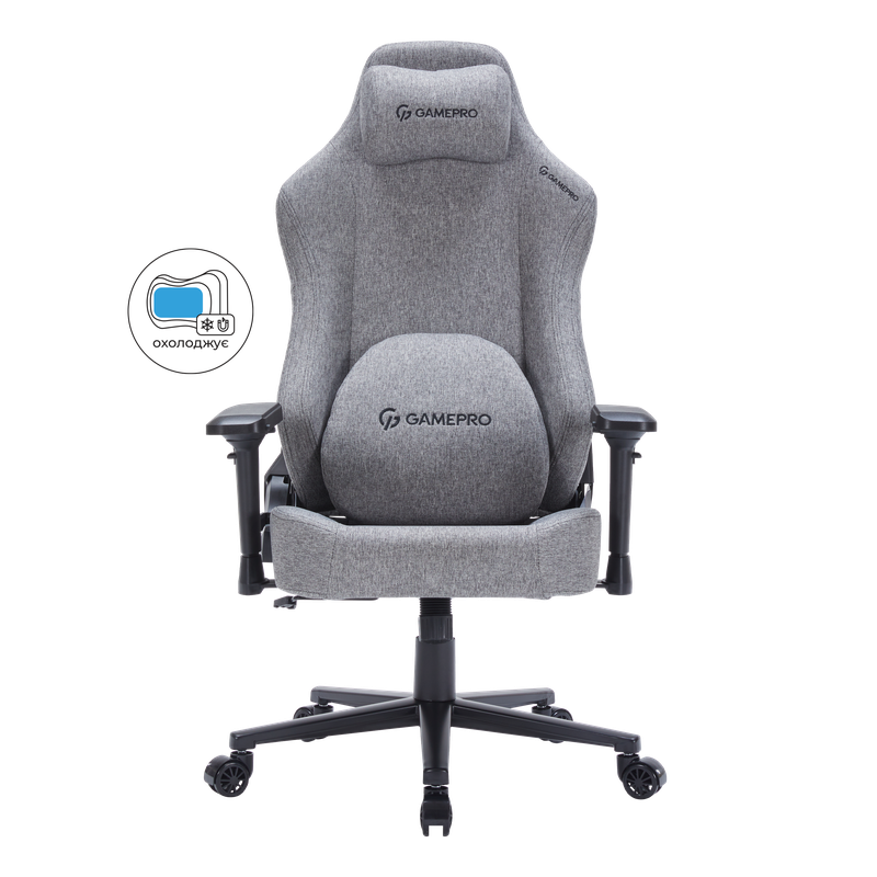 Крісло ігрове GamePro FGC750DG Fabric Dark Gray — GamePro