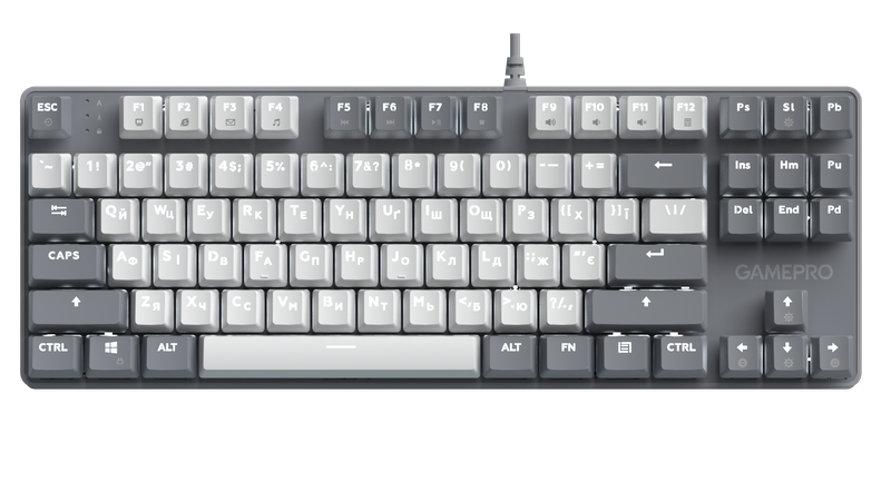 Дротова механічна клавіатура GamePro Genesis Metallic (MK110G) 87% Red switches