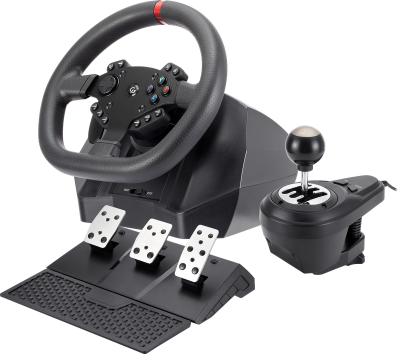 Ігрове кермо GamePro RW575PM з педалями та коробкою передач XBOX ONE/PS4/PS3/PC/SWITCH — GamePro