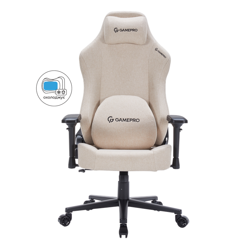 Крісло ігрове GamePro FGC750G Fabric Beige