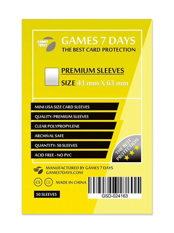 Протектори Games7Days (41 x 63 мм) Premium Mini USA (50 шт)