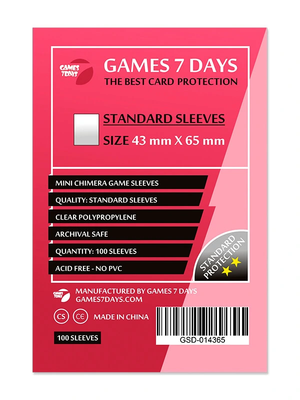 Протектори Games7Days (43 x 65 мм) Standard Mini Chimera (100 шт)