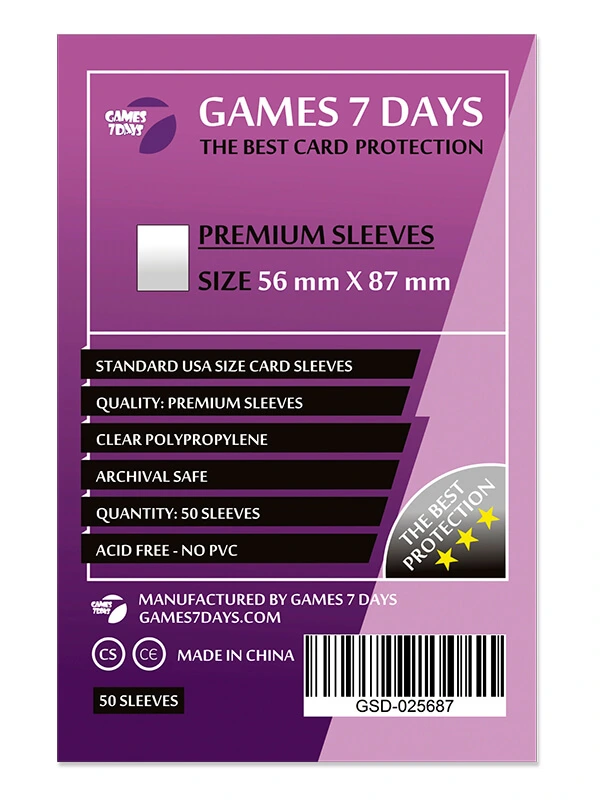 Протектори Games7Days (56 x 87 мм) Premium USA (50 шт)