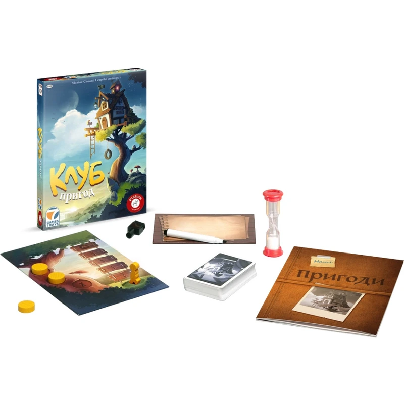 Настільна гра "Клуб пригод" ACL01UA 110 карток предметів — Games7Days